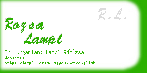 rozsa lampl business card